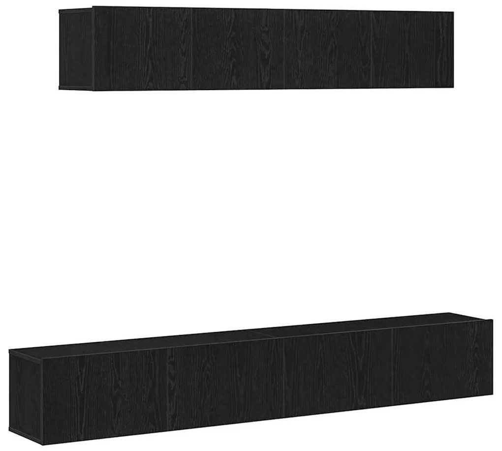 vidaXL Σετ επίπλου τηλεόρασης 4 pcs Μαύρη δρυς 100 x 30 x 30 cm
