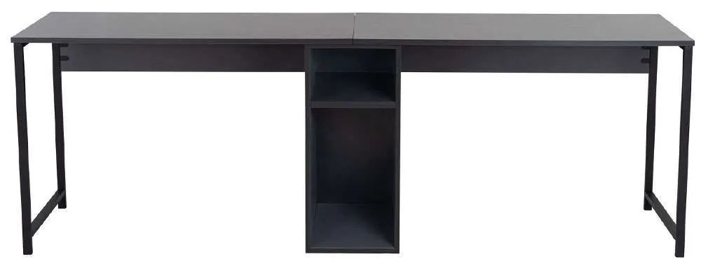 Γραφείο - Σταθμός Εργασίας 2 Θέσεων Twin 241NRD1104 240x60x74cm Anthracite-Black
