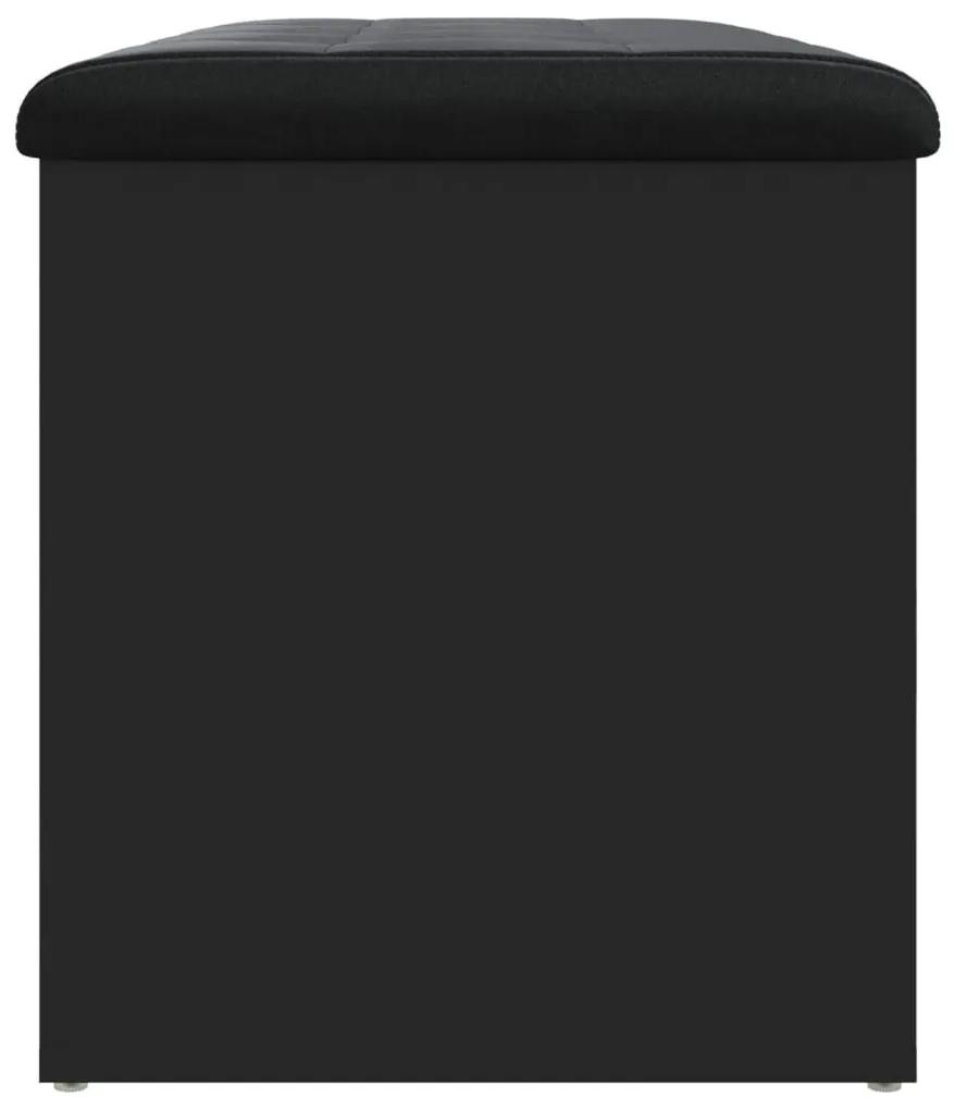 Παγκάκι Αποθήκευσης Μαύρο 82x42x45 εκ. από Επεξεργασμένο Ξύλο - Μαύρο