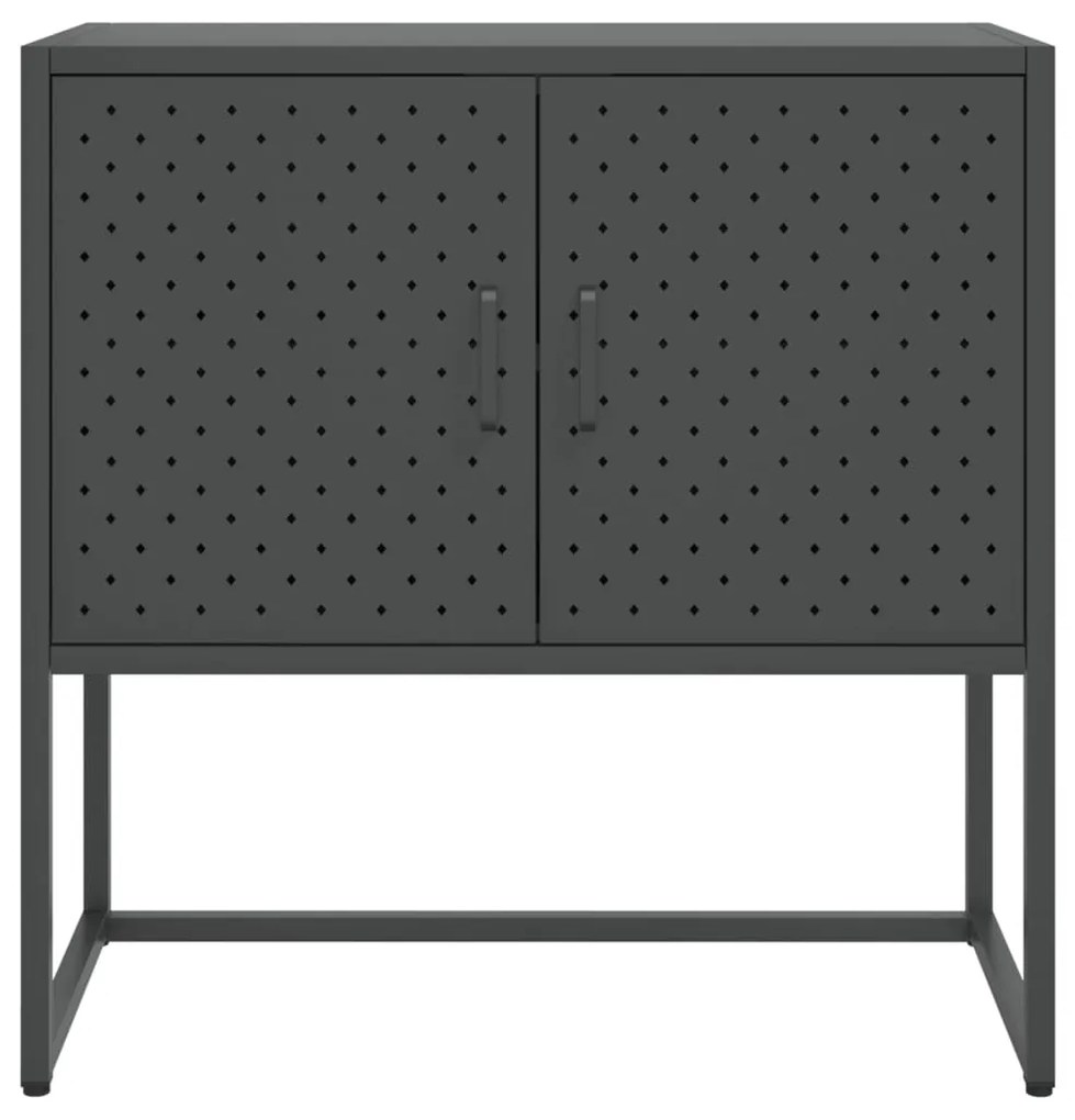 vidaXL Μπουφές Ανθρακί 75 x 35 x 75 εκ. από Ατσάλι
