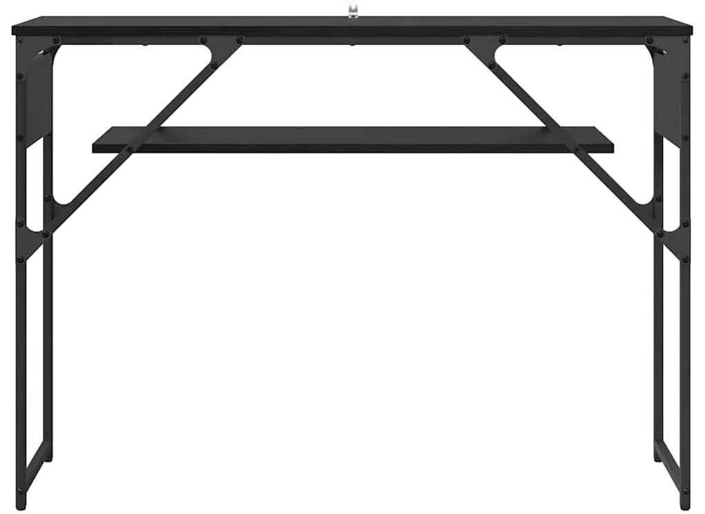 vidaXL ΤραπέζιΚονσόλας Μαύρη Οξυά 105x30x75εκ. Επεξεργασμένο ξύλο