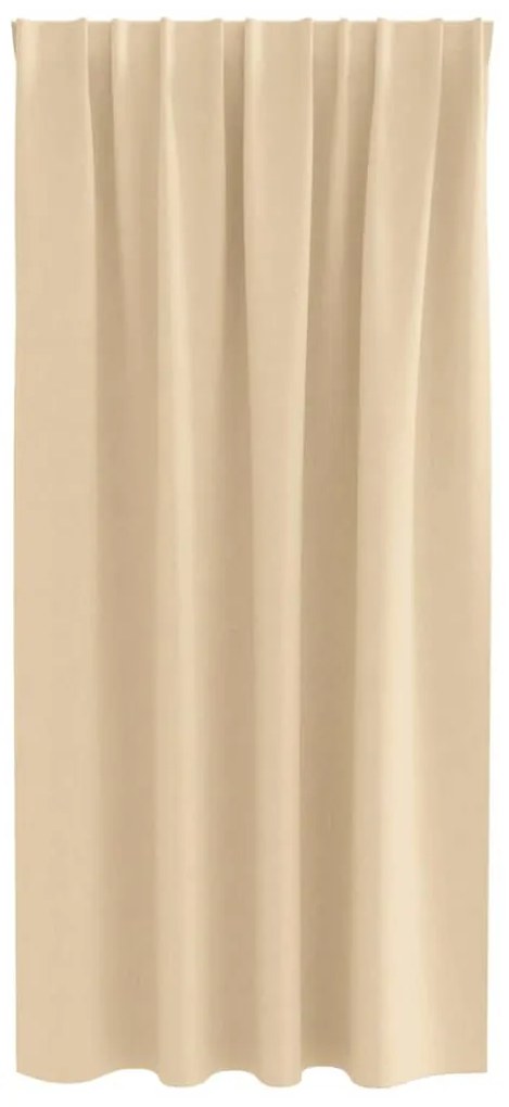 vidaXL Κουρτίνες με κουρτίνες 2 pcs Κρεμ 175x140εκ. Πολυεστέρας