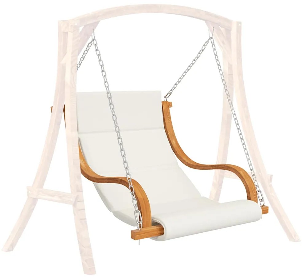 vidaXL Κουνιστή Καρέκλα Χωρίς Πλαίσιο Κούνιας Λυγισμένο Ξύλο Μαξιλάρι