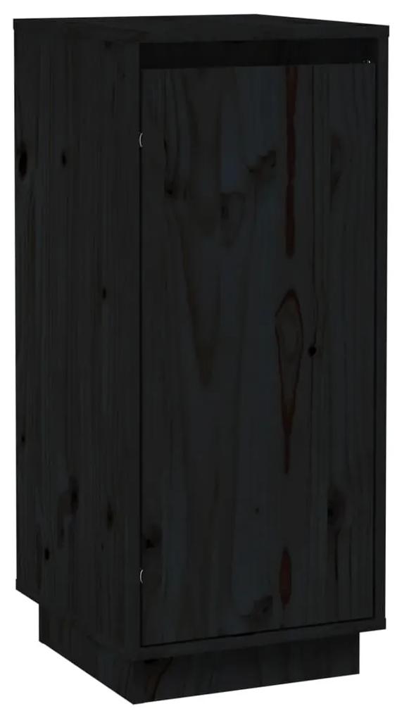 vidaXL Ντουλάπια 2 τεμ. Μαύρα 31,5 x 34 x 75 εκ. από Μασίφ Ξύλο Πεύκου