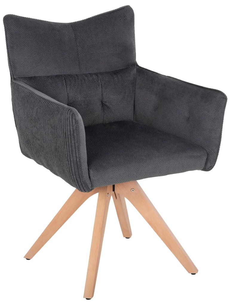 Πολυθρόνα QUILL C9843.03 Γκρί με Πόδια Ξύλο Οξιάς 61x57,5x91Υεκ. 2αδα 61x57.5x91 εκ.