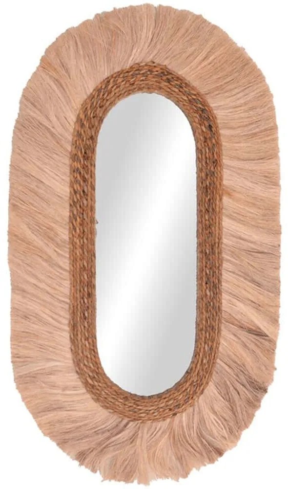 Καθρέπτης Τοίχου Nabore 339-000029 55x4x96cm Natural Inart Φυσικό Στάχυ