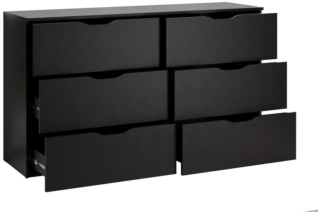 Sally Μπουφές Μαύρος 206x40x86