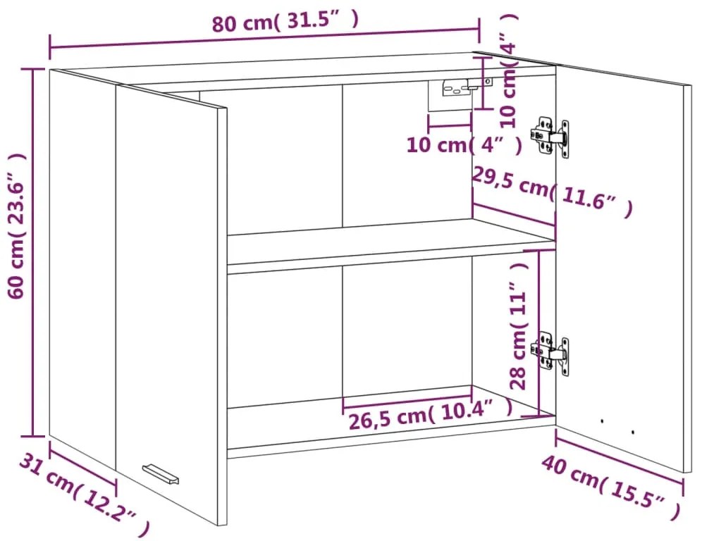 ΝΤΟΥΛΑΠΙ ΚΡΕΜΑΣΤΟ ΓΚΡΙ SONOMA 80X31X60 ΕΚ. ΕΠΕΞΕΡΓΑΣΜΕΝΟ ΞΥΛΟ 815589