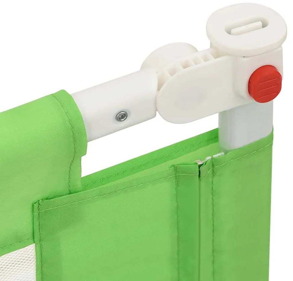 vidaXL Μπάρα Κρεβατιού Προστατευτική Πράσινη 180 x 25 εκ. Υφασμάτινη