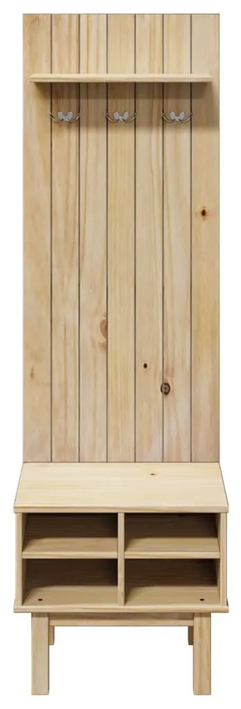 Έπιπλο χωλ OTTA 50x40x160 εκ. Μασίφ Ξύλο Πεύκου - Καφέ