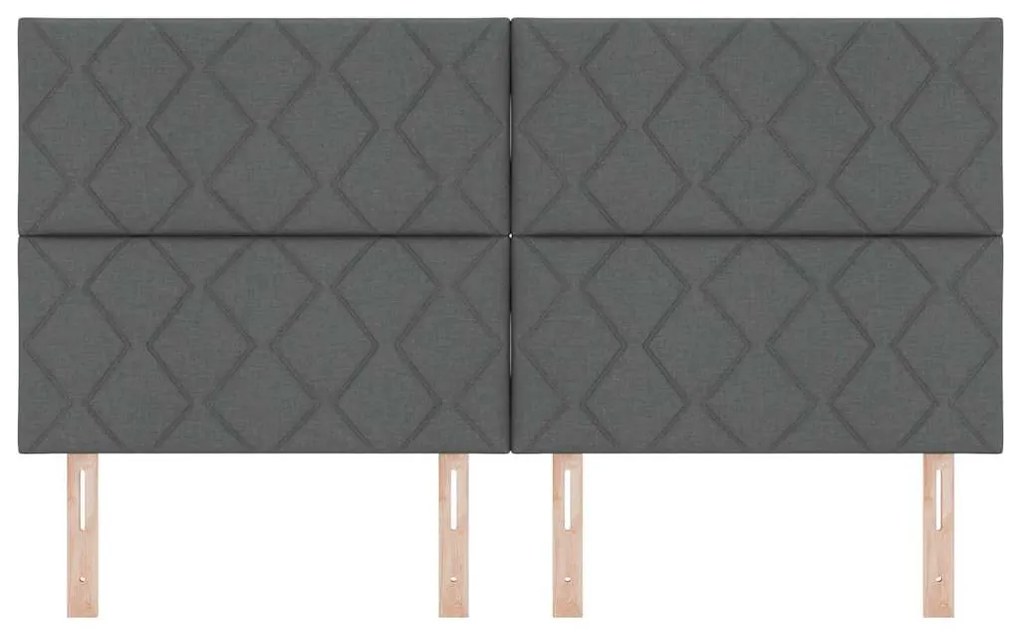 vidaXL Υφασμάτινο Κεφαλάρι Geometric Σκούρο γκρι 180 cm ύφασμα