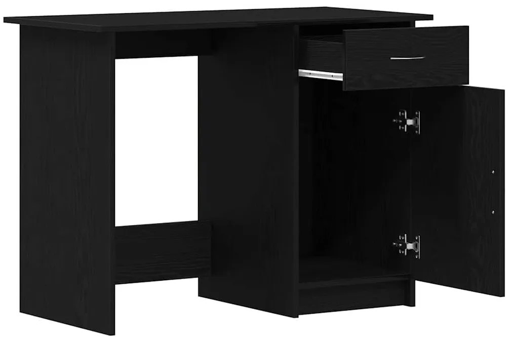 vidaXL Γραφείο Μαύρη δρυς 100 x 50 x 76 εκ. Επεξεργασμένο ξύλο