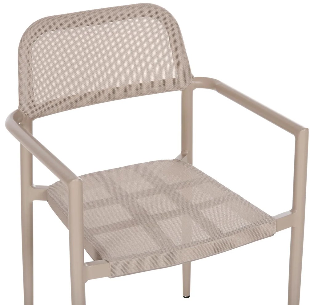 Καρέκλα - Πολυθρόνα RONNY C5998.03 Σαμπανί Αλουμινίου με Textilene 53x51x80Υεκ. 53x51x80 εκ.