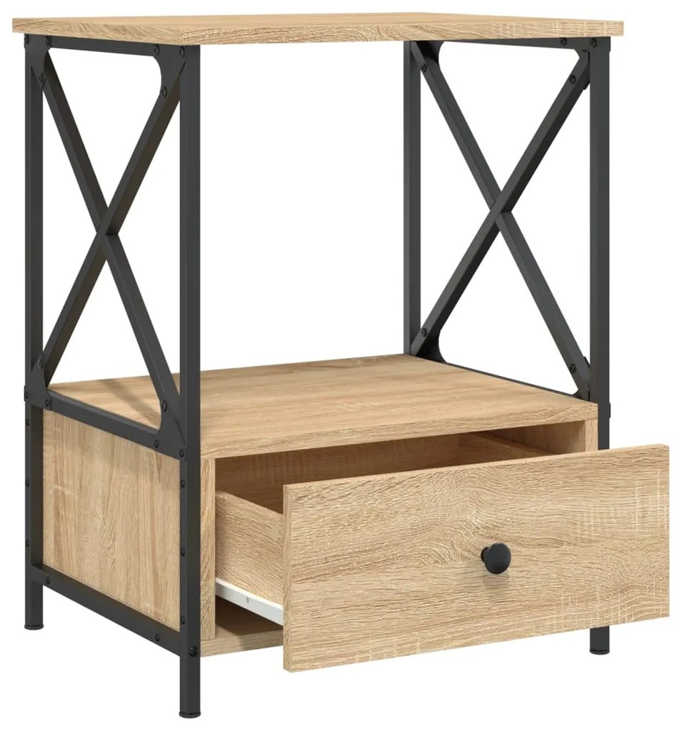 vidaXL Κομοδίνα 2 τεμ. Sonoma Δρυς 50x41x65 εκ. από Επεξεργασμένο Ξύλο