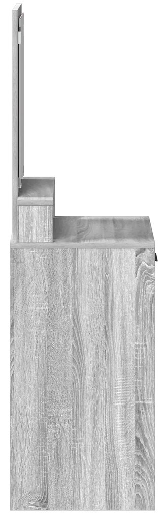 vidaXL Τουαλέτα με Συρτάρια Γκρι Σονομά 50x41x140 εκ.