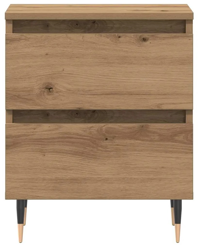vidaXL Κομοδίνο 2 pcs artisan δρυς 40 x 35 x 50 εκ. Επεξεργασμένο ξύλο