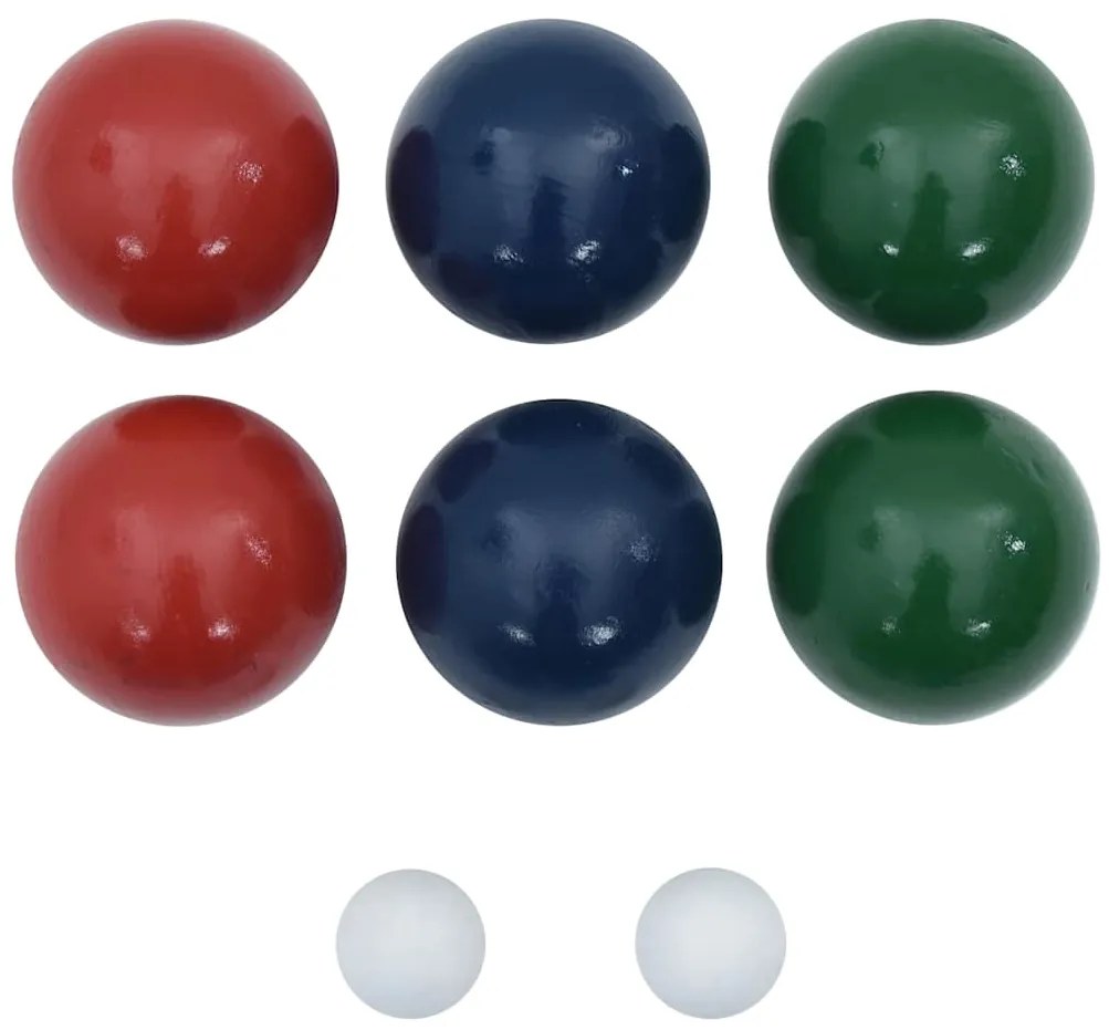 vidaXL Σετ Μπάλες Bocce 8 Τεμ. με Θήκη Μεταφοράς Μασίφ Ξύλο Πεύκου