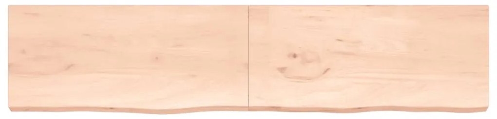 vidaXL Ράφι Τοίχου 220x50x(2-6) εκ. από Ακατέργαστο Μασίφ Ξύλο Δρυός