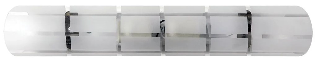 Απλίκα Δίφωτη CY 150/2 Κύλινδρος Γυαλί Διάφανο Λευκό Π.35xY.7xΔ.7cm