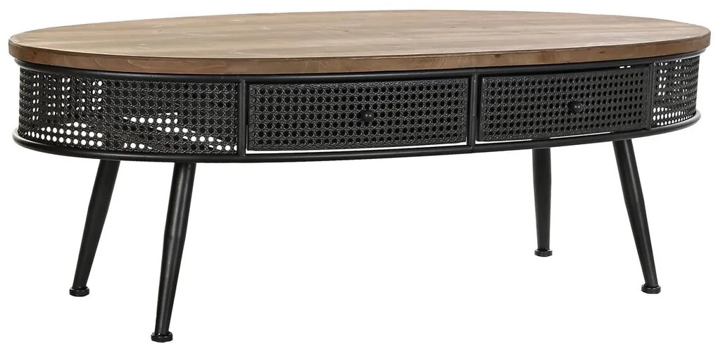 Τραπεζάκι Καφέ DKD Home Decor Καφέ Μαύρο Μέταλλο Έλατο 120 x 58 x 42 cm