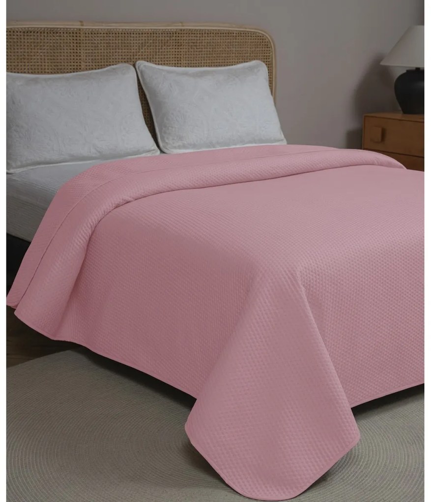 Κουβερλί Microfiber Pre-Washed Μονό 160×240 ADAM HOME DOT ROSE 160X240