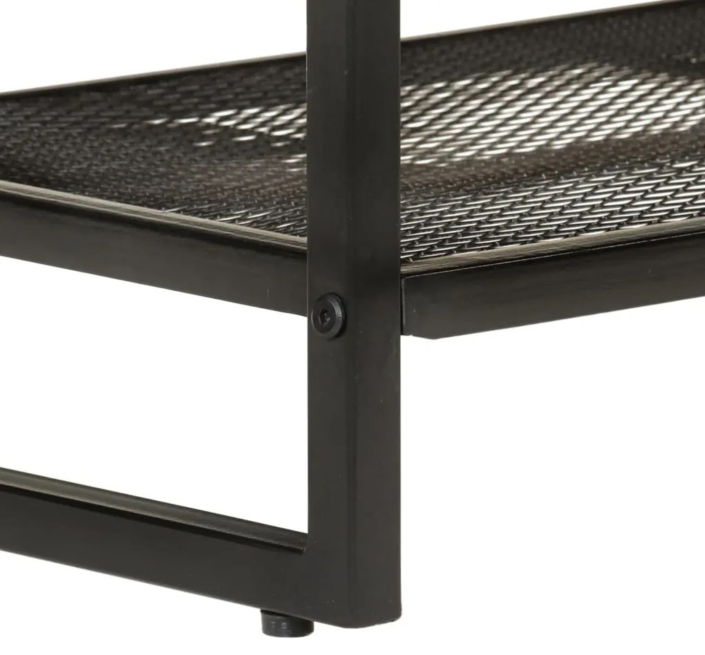 vidaXL Πάγκος Παπουτσιών 110x35x45 εκ. από Μασίφ Ξύλο Ακακίας/Σίδερο