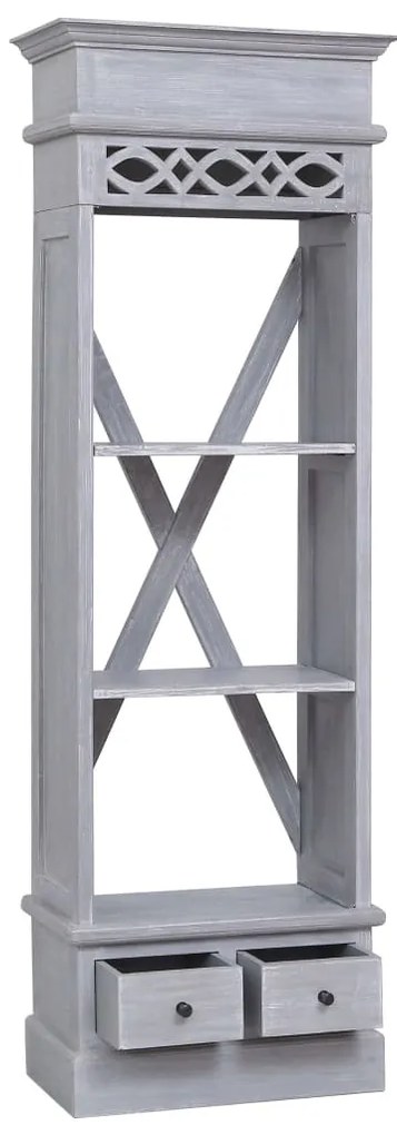 vidaXL Βιτρίνα 60 x 30 x 175 εκ. από Μασίφ Μαόνι