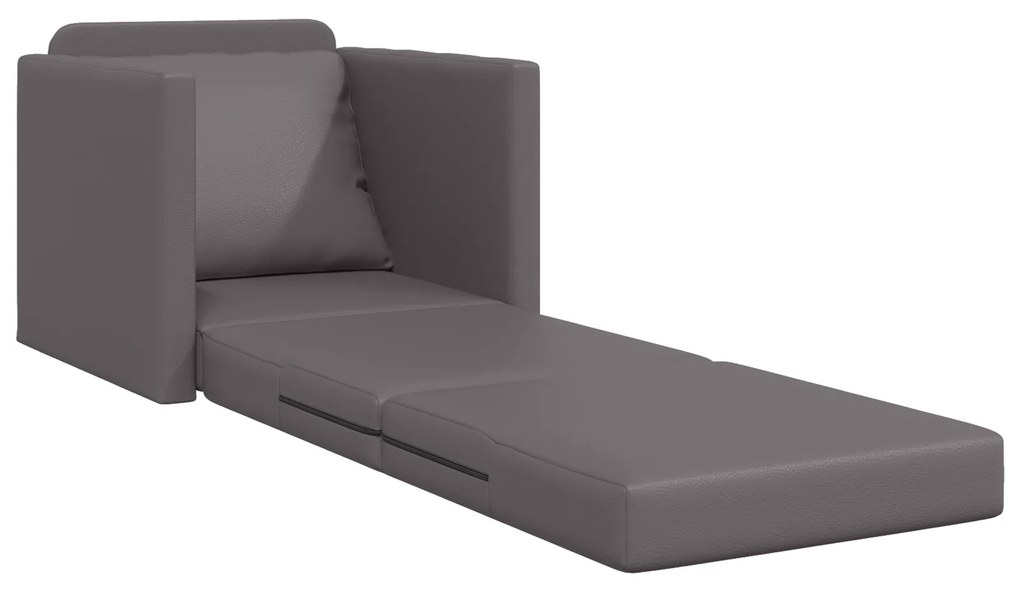 vidaXL Κρεβάτι Καναπέ 2 σε 1 Γκρι 74x77x81 cm Από Ψεύτικο Δέρμα