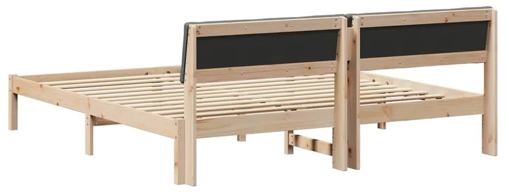 vidaXL Σκελετός Κρεβατιού Καφέ και σκούρο γκρι 180 x 200 cm