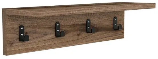 Κρεμάστρα Mulan Pakoworld Χρώμα Καρυδί 60X16X14,5 εκ 120-000034 Pakoworld-120-000034-Καφέ 120-000034
