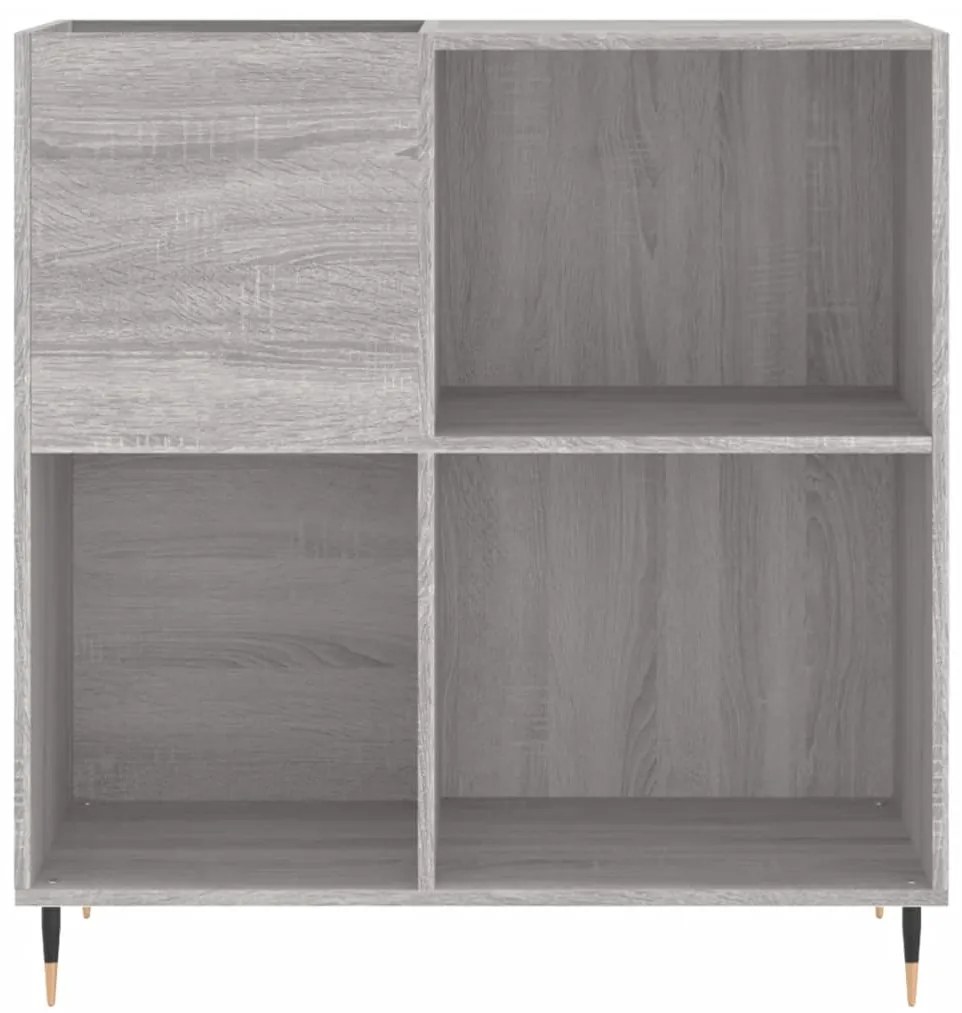 vidaXL Δισκοθήκη Γκρι Sonoma 84,5 x 38 x 89 εκ. από Επεξεργασμένο Ξύλο