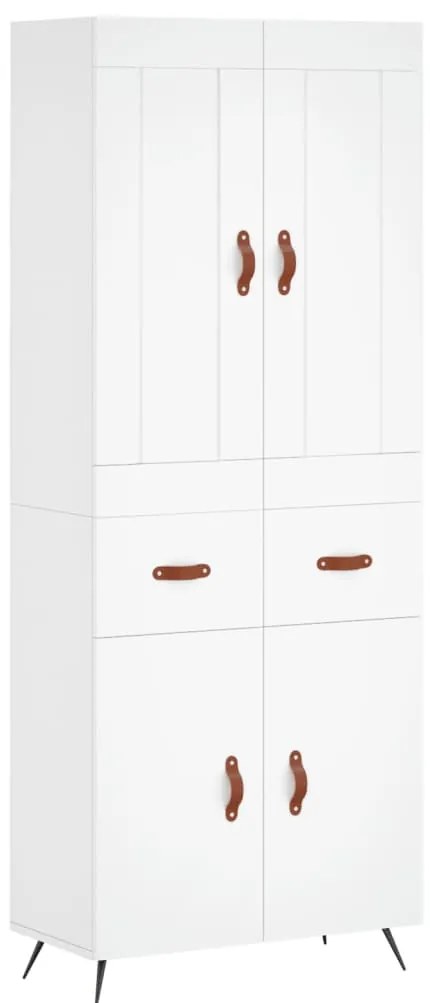 vidaXL Ντουλάπι Λευκό 69,5x34x180 εκ. από Επεξεργασμένο Ξύλο