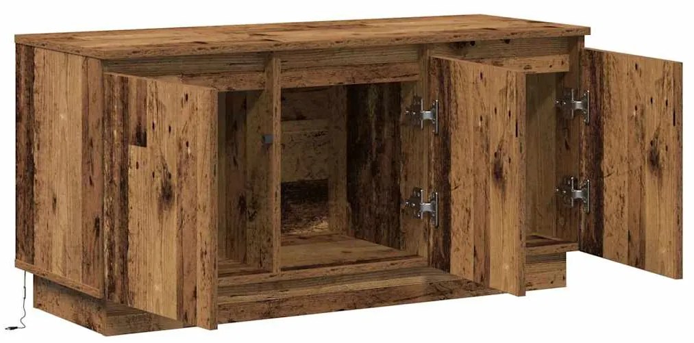 vidaXL Ντουλάπα Τηλεόρασης με LED Παλιό Ξύλο 100 x 38 x 49 εκ.