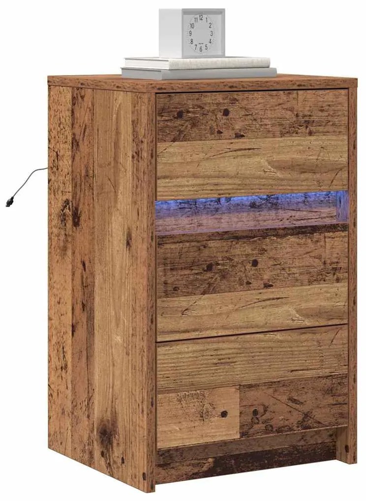 vidaXL Κομοδίνο with Παλαιό ξύλο 38 x 34 x 61 εκ. Επεξεργασμένο ξύλο