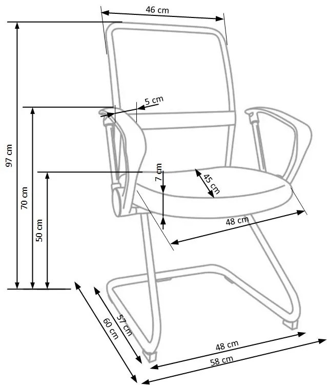 VIRE SKID chair color: black DIOMMI V-CH-VIRE_SKID-FOT