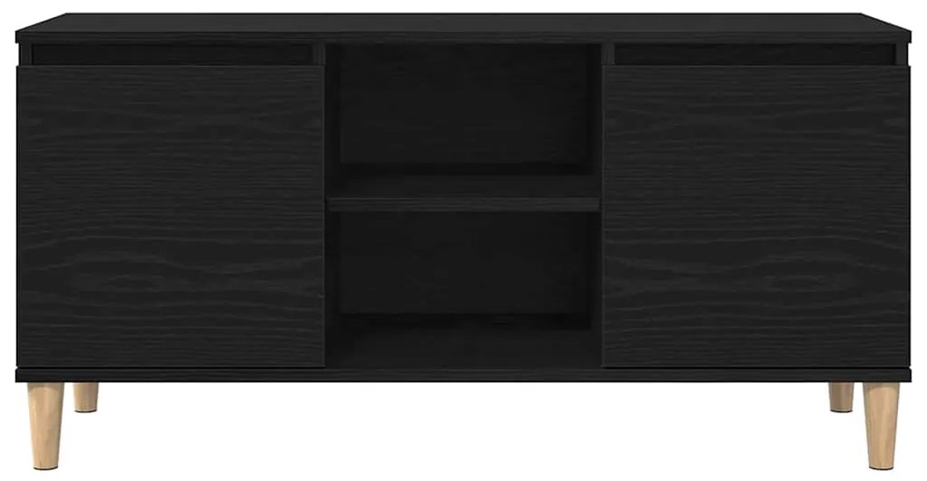 vidaXL Ντουλάπι TV Μαύρο 102 x 35 x 50 εκ. Επεξεργασμένο ξύλο