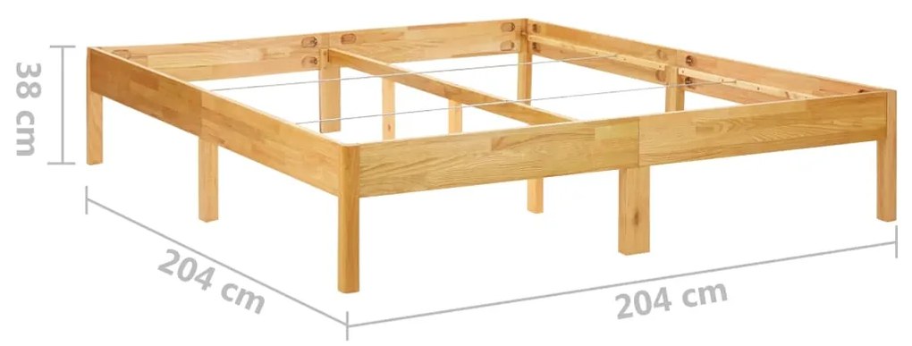 ΠΛΑΙΣΙΟ ΚΡΕΒΑΤΙΟΥ 200 X 200 ΕΚ. ΑΠΟ ΜΑΣΙΦ ΞΥΛΟ ΔΡΥΟΣ 288482