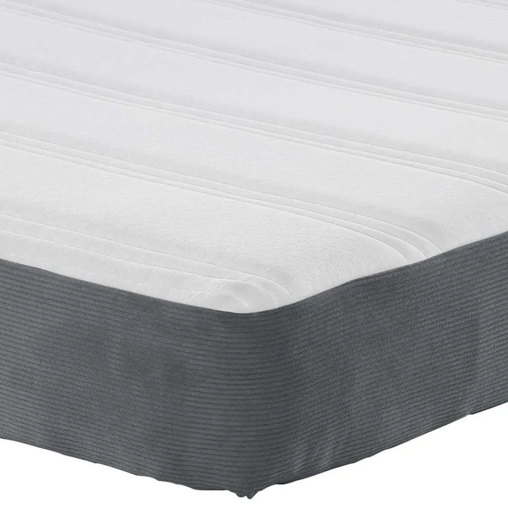 vidaXL Στρώμα Κρεβατιού με στρώμα Γκρι 180 x 200 cm ύφασμα