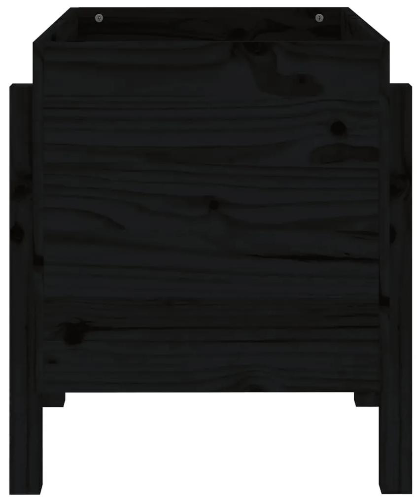 vidaXL Ζαρντινιέρα Μαύρη 62x50x57 εκ. από Μασίφ Ξύλο Πεύκου