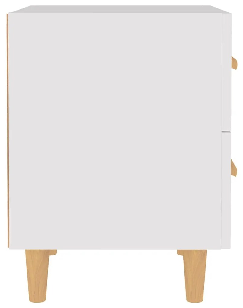 vidaXL Κομοδίνα 2 τεμ. Λευκά 40 x 35 x 47,5 εκ.