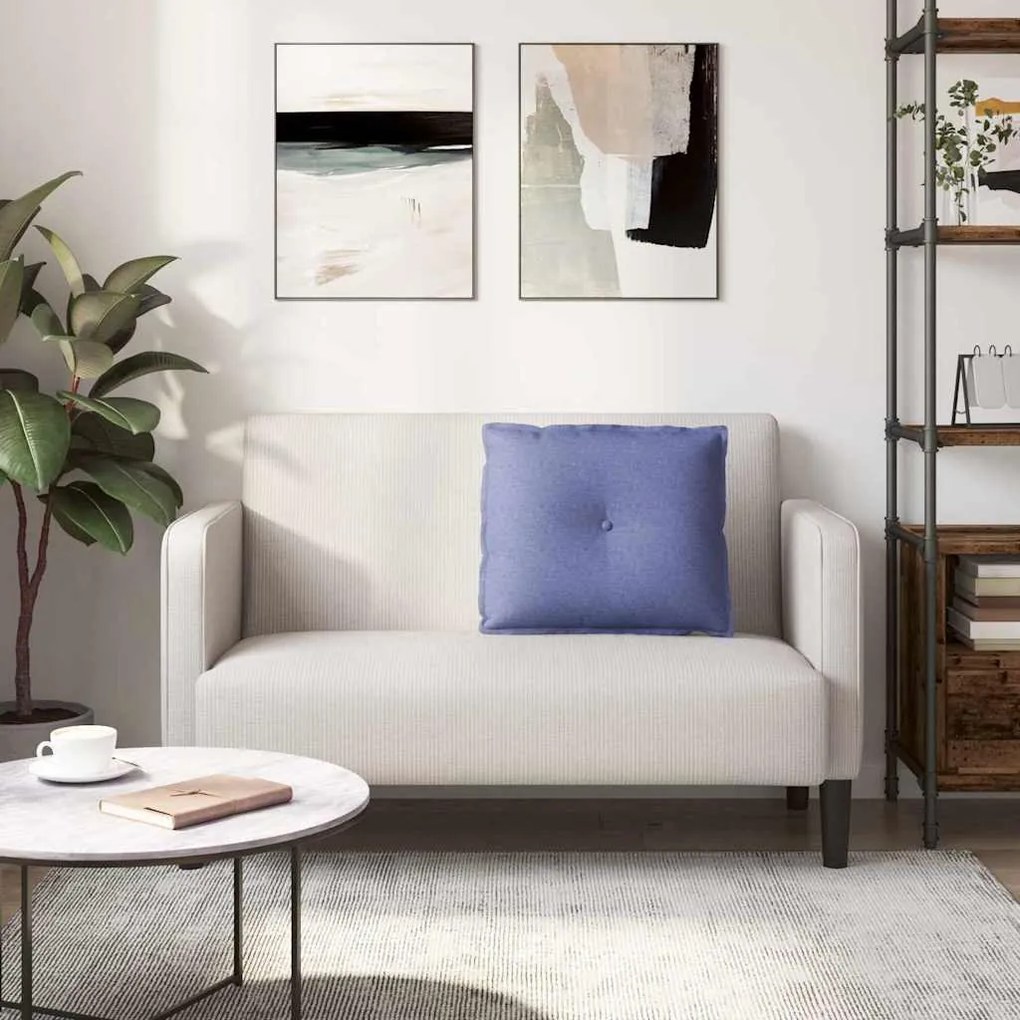 vidaXL Μαξιλάρι Πλάτης Μπλε τζην 60 x 19 x 50 εκ ύφασμα