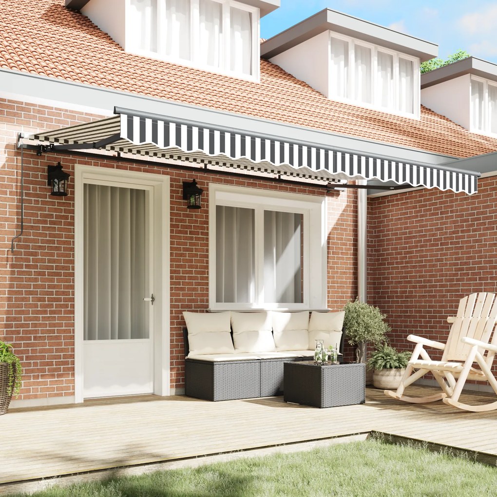 vidaXL Σκηνίτσα Αναδιπλούμενη Ανθρακί, Λευκό 400 x 200 cm