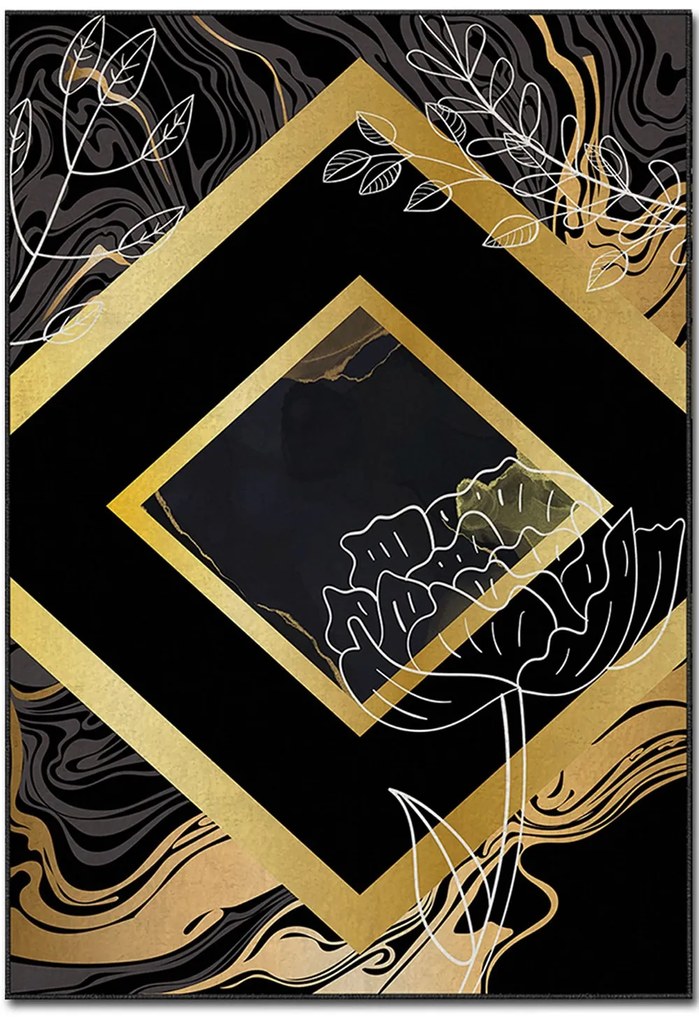 Χαλί Asr Crpt-72 288NGR1971 Black-Gold Conceptum Hypnose 160X230cm