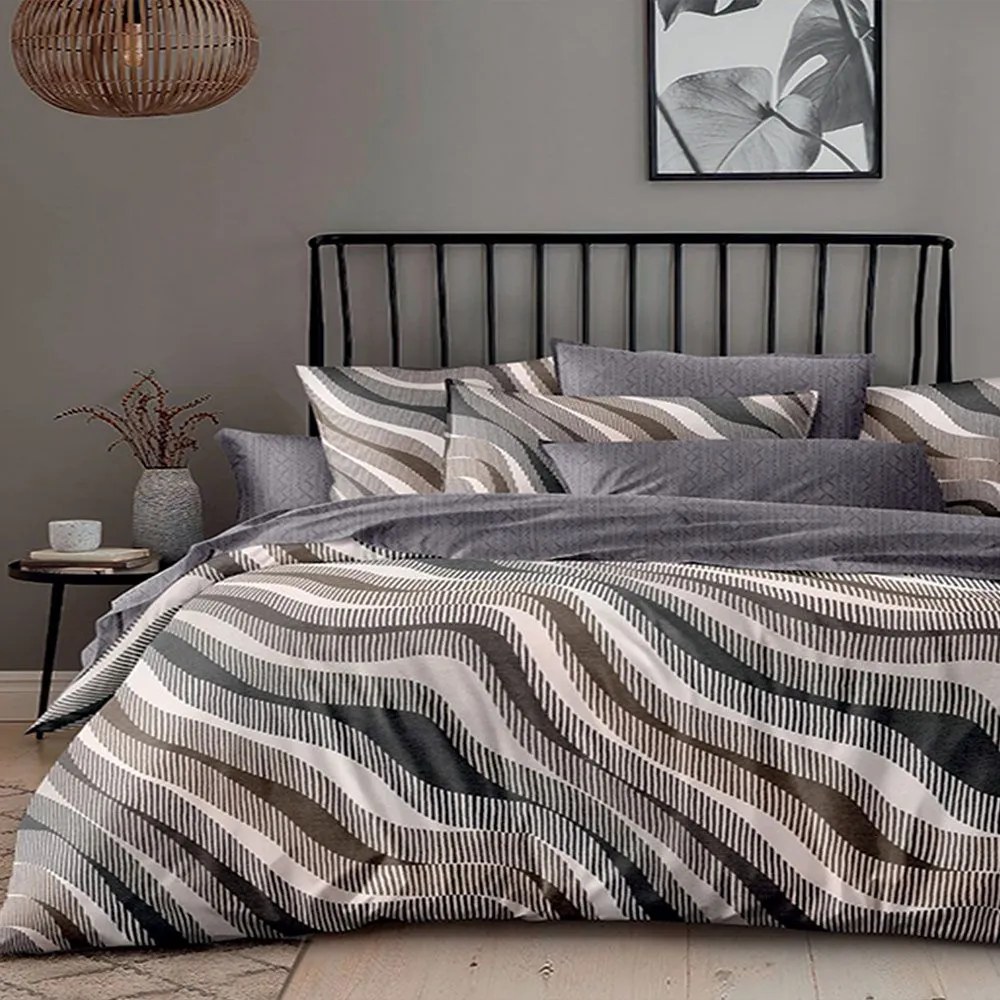 Πάπλωμα ZEN103 Brown-Beige Palamaiki Υπέρδιπλo 230x250cm Microfiber