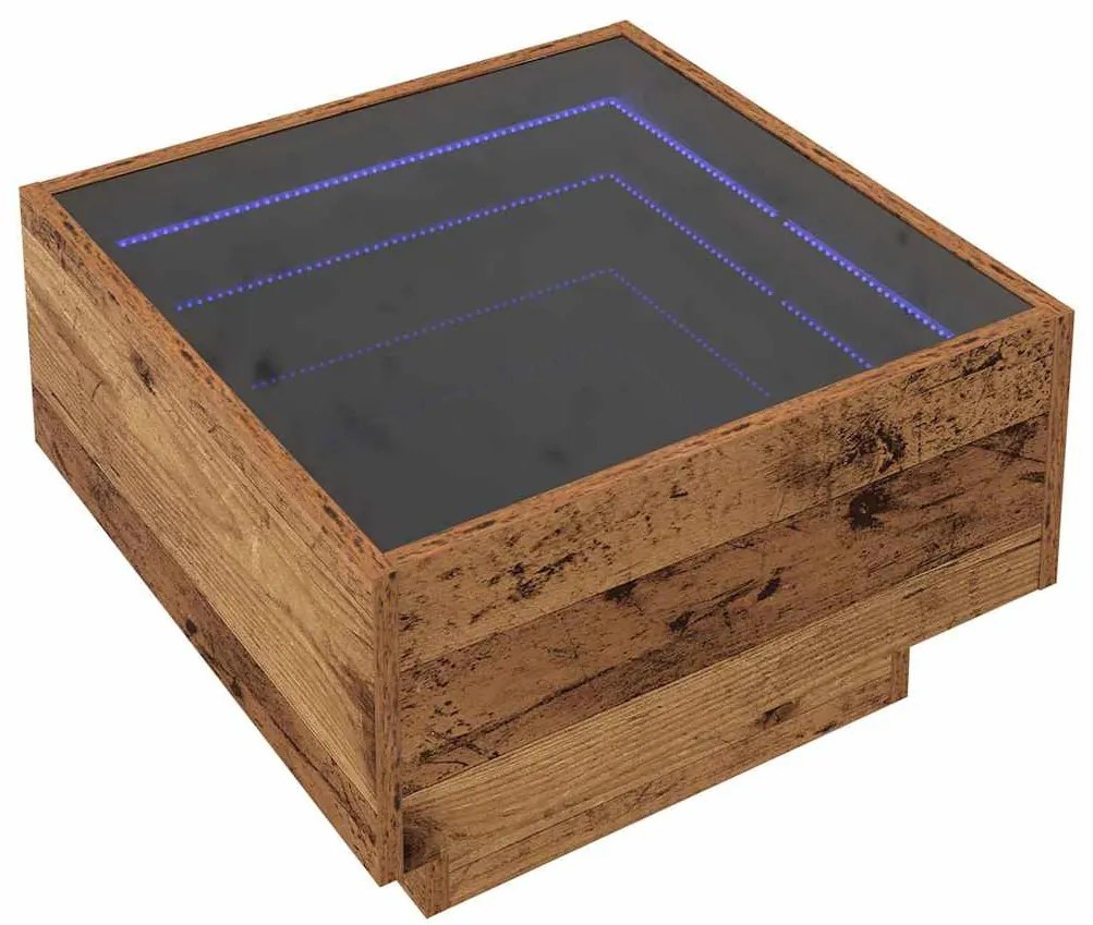 vidaXL Τραπεζάκι σαλονιού Παλαιό ξύλο 50 x 50 x 30 εκ