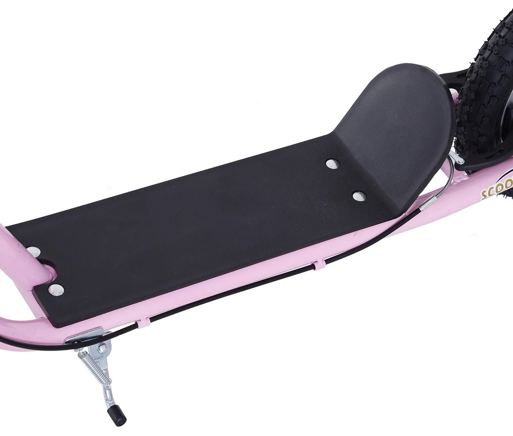 HOMCOM Παιδικό πατίνι με αεροτάπα, πατίνι πόλης, 16 ιντσών, από 5 ετών, ρυθμιζόμενο ύψος, ροζ, 143 x 58 x 92-100 cm