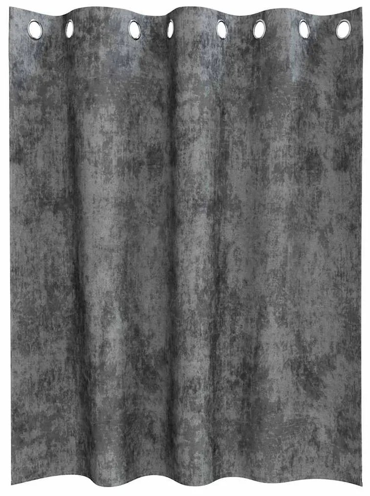 vidaXL Κουρτίνα με κουρτίνες 2 pcs Γκρι 140 x 140 cm Βελούδο