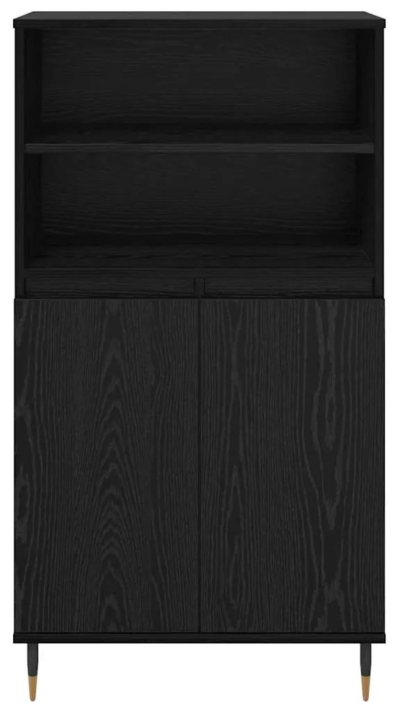 vidaXL Highboard με ράφι Μαύρο 60 x 36 x 110 εκ Επεξεργασμένο ξύλο