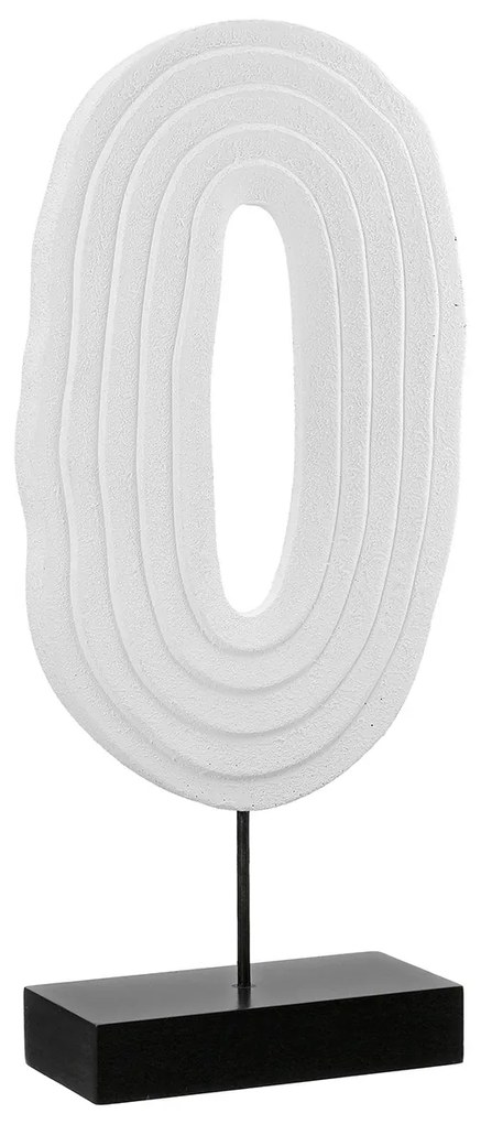 Ανάγλυφο Σταντ -Pezzo- MDF Μαύρο/Λευκό 7.5x17.5x39.5cm