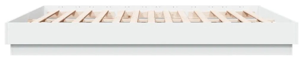 Πλαίσιο Κρεβατιού με LED Λευκό 200 x 200 εκ. - Λευκό
